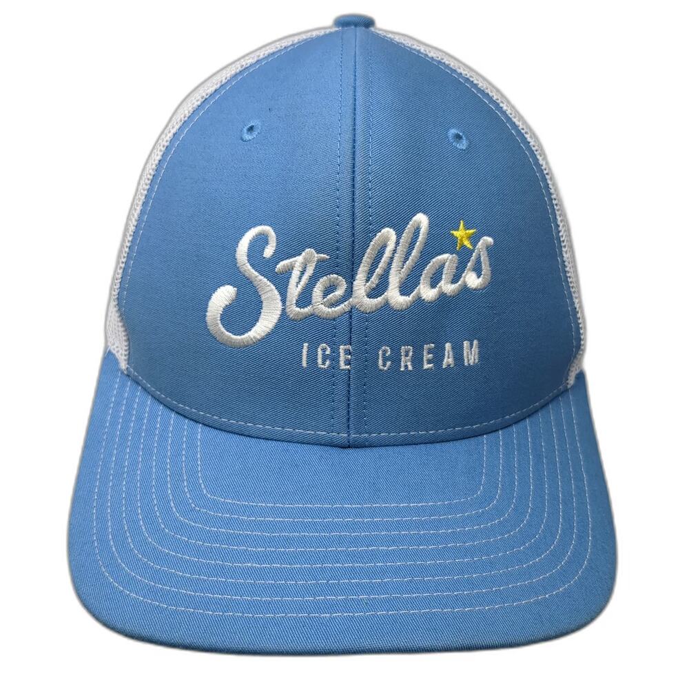 Richardson Trucker Hat Blue One Size Stella's Ice Cream Mesh Snapback 112 White